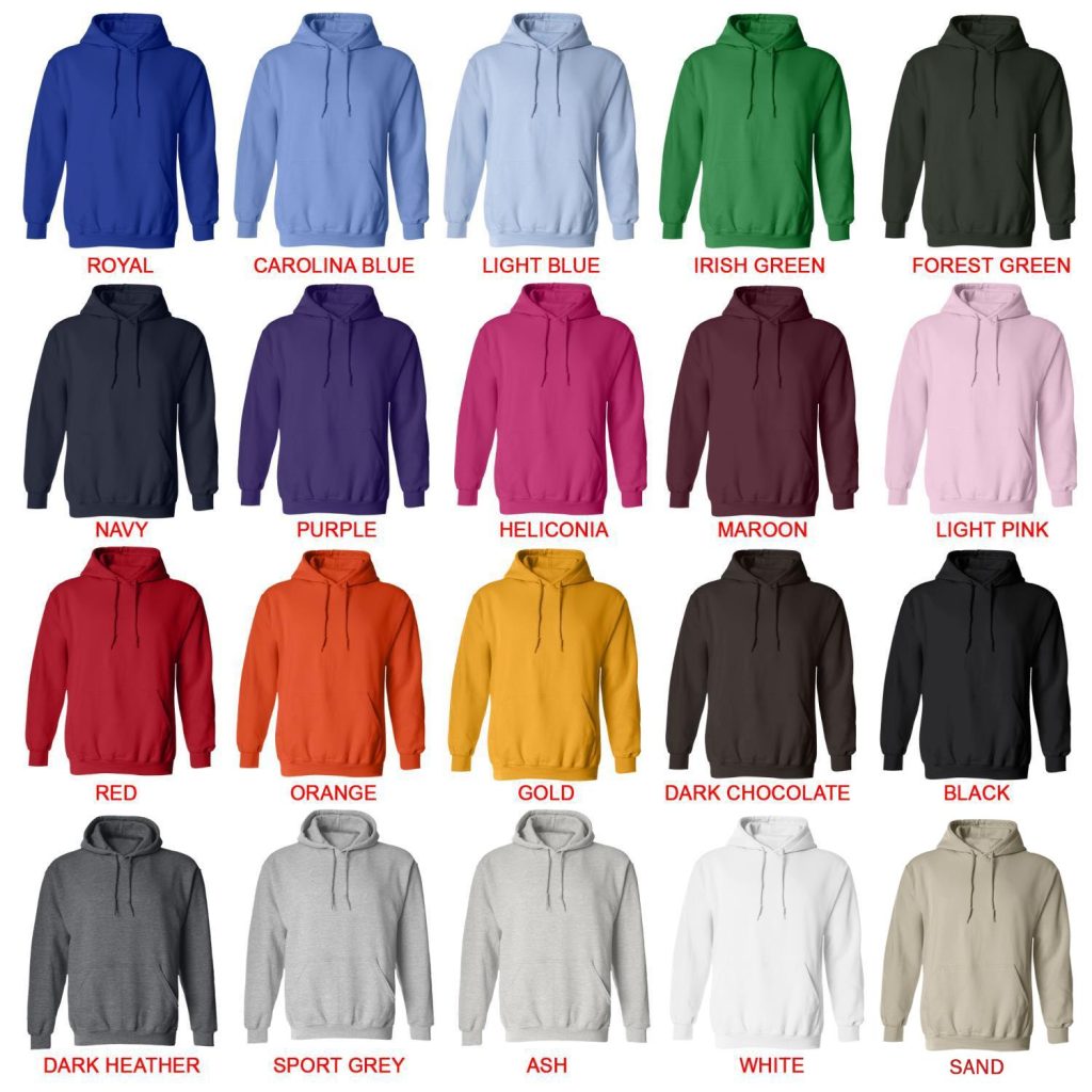 hoodie color chart - Great Dane Gifts